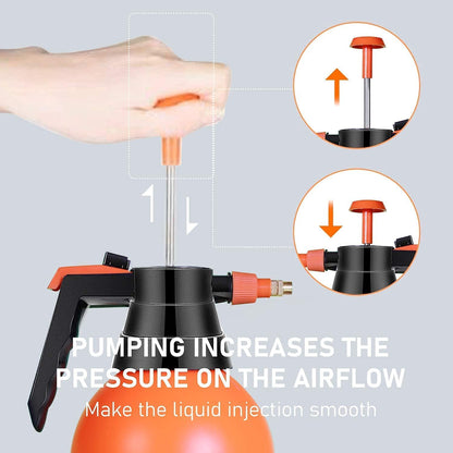 2 Liter Pressure Pump Water Sprayers - Garden Watering Spray Bottle - Handheld Garden Sprayer with Mist and Pressure Jet Flow