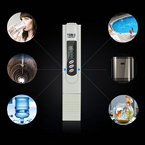 TDS Meter, Water Quality Tester Filter Pen, Accuracy Testing for Drinking Water Purity Test, Swimming Pools, Aquariums, Etc. UMBIZ