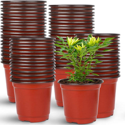 10Pcs Paper Plastic Flowerpot Flower Nursery Pots Garden Seedling Planter Container(DEPTH 3 INCHES-LENGTH 4 INCHES -WIDHT 4 INCHES) Umbiz