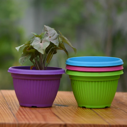 Pack of 5 Multicolor Hanging Flower Pots – with Drainage for Healthy Plants Umbiz