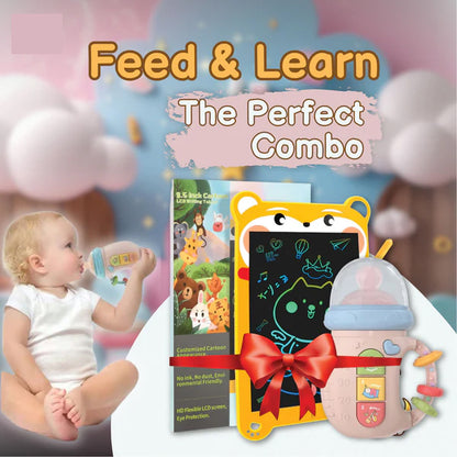 Bottle Toy with Illuminated teether – Light-Up Sound & Music Educational Toy for Babies