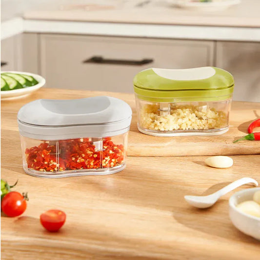 Manual Vegetable Chopper & Food Processor - Multi Blade Cutter for Kitchen