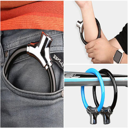 Heavy-Duty Anti-Theft Bike Lock – Durable Steel Cable Bicycle Security Lock with Key